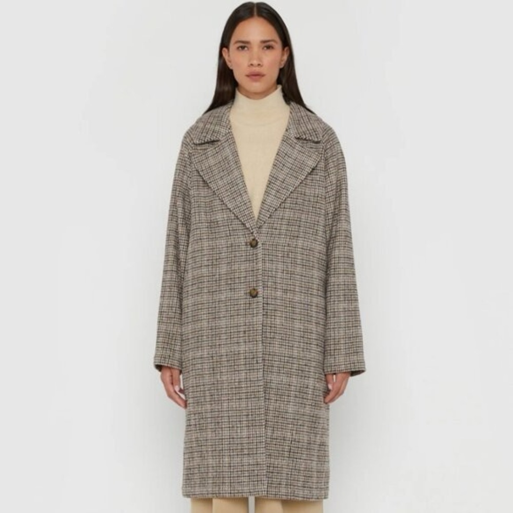 OAK + FORT Houndstooth Patterned Jacket